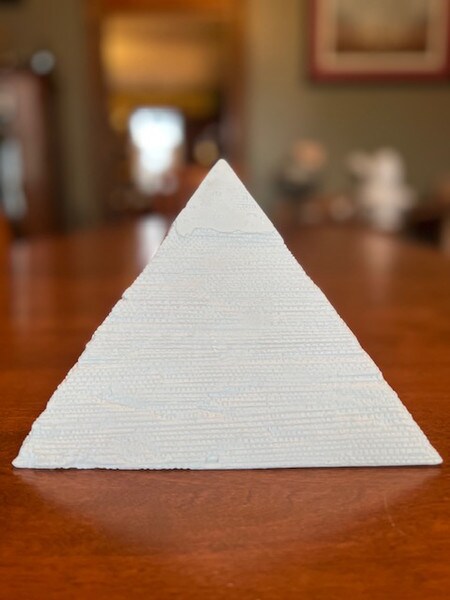 Eyptian Pyramid Marble Historical Solid White Sculptures Artifact Statues